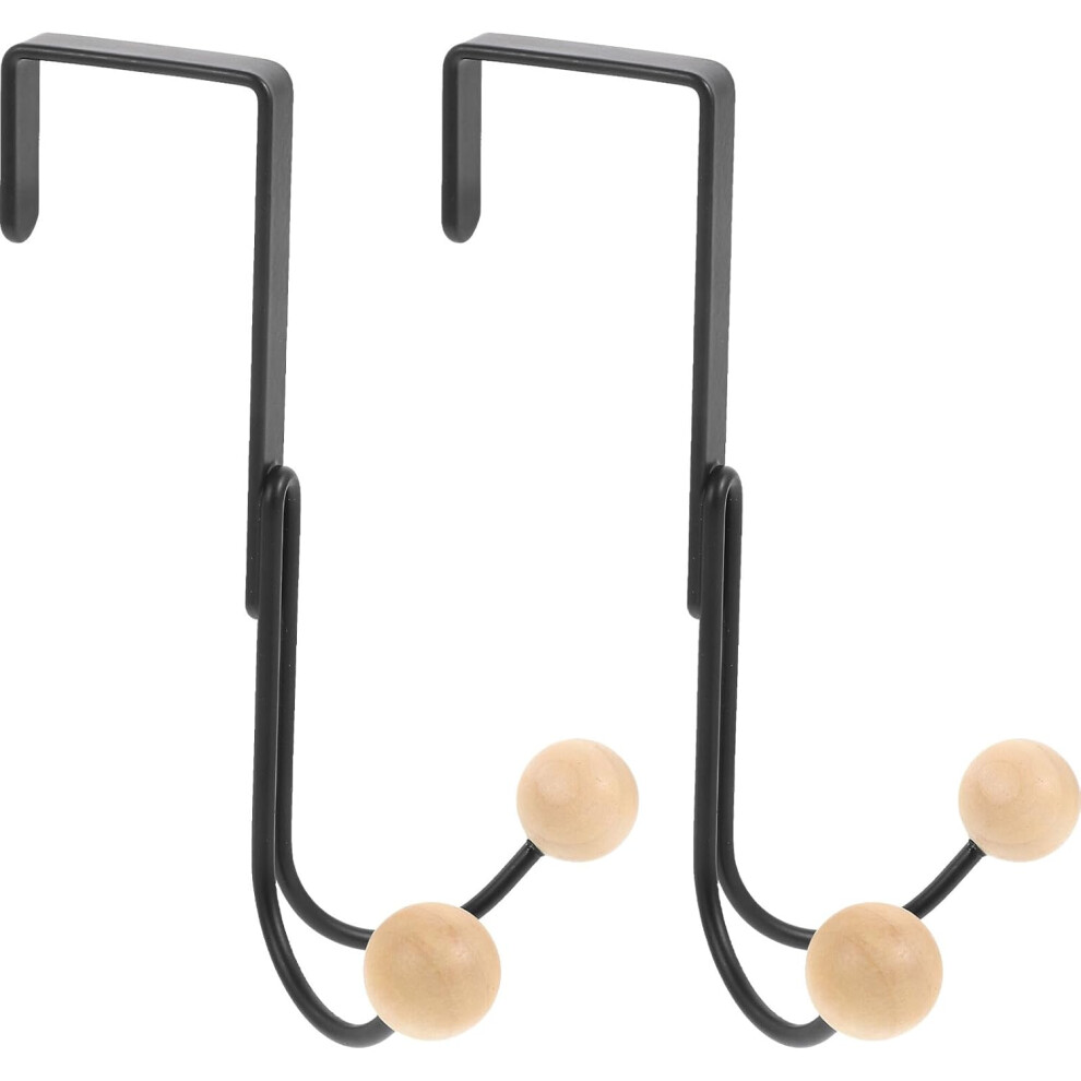 2Pcs Iron Craft Door Back Hook Over The Door Hooks For Bedroom Closet Coat For Hanging Clothes 5455468321856