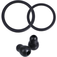 2 sets vervangingsoordopjes voor stethoscopen met zachte PVC-oordopjes, compatibel met metalen onderdelen.