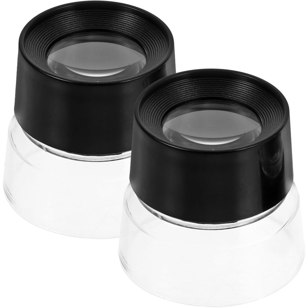 Hkhbjs Cylindrical Jewelry Loupe 10X Magnifying Glass 2Pcs Portable Treasure Magnifier