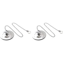 2pcs Bathtub Drain Plug Chain for Sink Basin Tub Drain Stopper Bathroom Accessories