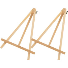 2pcs Wooden Drawing Easels for Boys and Girls 18x24cm Mini Tripod Tabletop Art Painting Board Holder