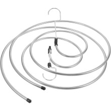 Lot de 2 cintres à draps en acier inoxydable avec design spiralé et rotatif