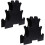2Pcs Black Plastic Dumbbell Rack Stand 3-Tier Vertical Dumbbell Storage Holder Bracket 1