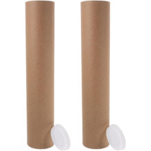 2 Stück Posteraufbewahrungsröhren aus Kraftpapier mit 6,5 cm Innendurchmesser und 3 mm Wandstärke