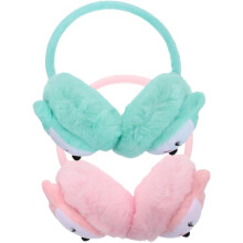 Children's Ear Muffs Windproof Ear Covers 2pcs Set Pink and Lake Blue for Boys and Girls Cycling Outdoors