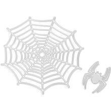 Juego de 2 troqueles de corte de telaraña de acero al carbono para Halloween, plantillas para repujado de metal.