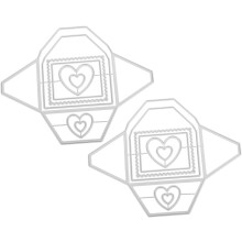 2Pcs Metal Envelope Cutting Dies for Scrapbooking and Card Making