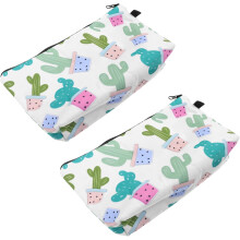 2 Stück digital bedruckte Kosmetik-Organizer-Taschen, tragbare Make-up-Aufbewahrungstaschen