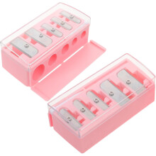 Ensemble de 2 taille-crayons à maquillage à 5 trous pour crayons à sourcils, à lèvres et eye-liner