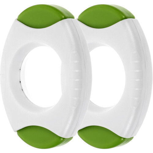 2pcs Eggshell Cutter Set Green Easy to Use Rust Resistant Steel and Plastic Boiled Egg Cutter