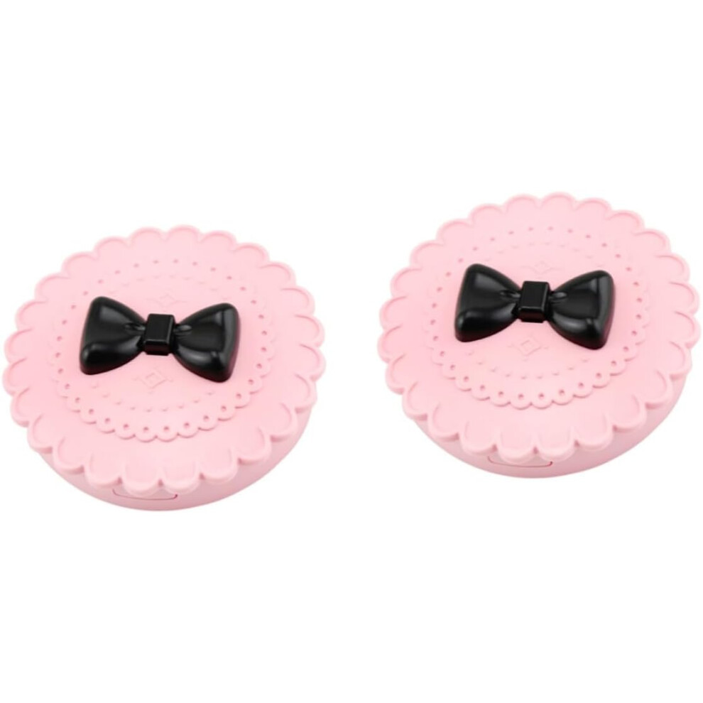 Hkhbjs Pink 2Pcs Eyelash Storage Box Makeup Mirror Case Portable Cosmetic Organizer