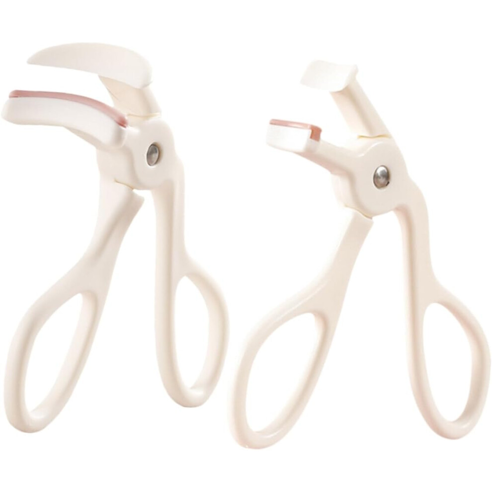 Hkhbjs 2Pcs Eyelash Curlers White Handheld Curling Tool For Makeup Eyelashes Curler For Women