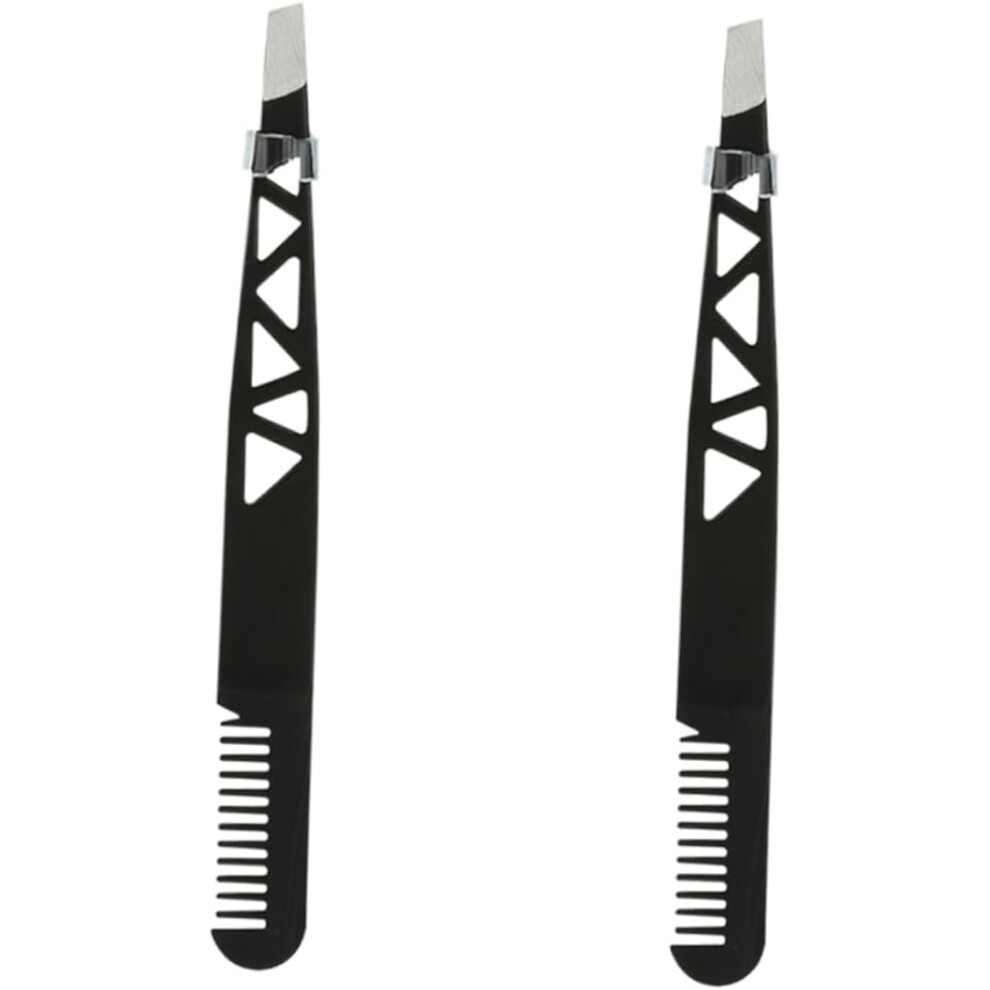 Hkhbjs 2Pcs Dual-Use Eyebrow Tweezer Eyebrow Trimmer For Brow Shaping Makeup Too