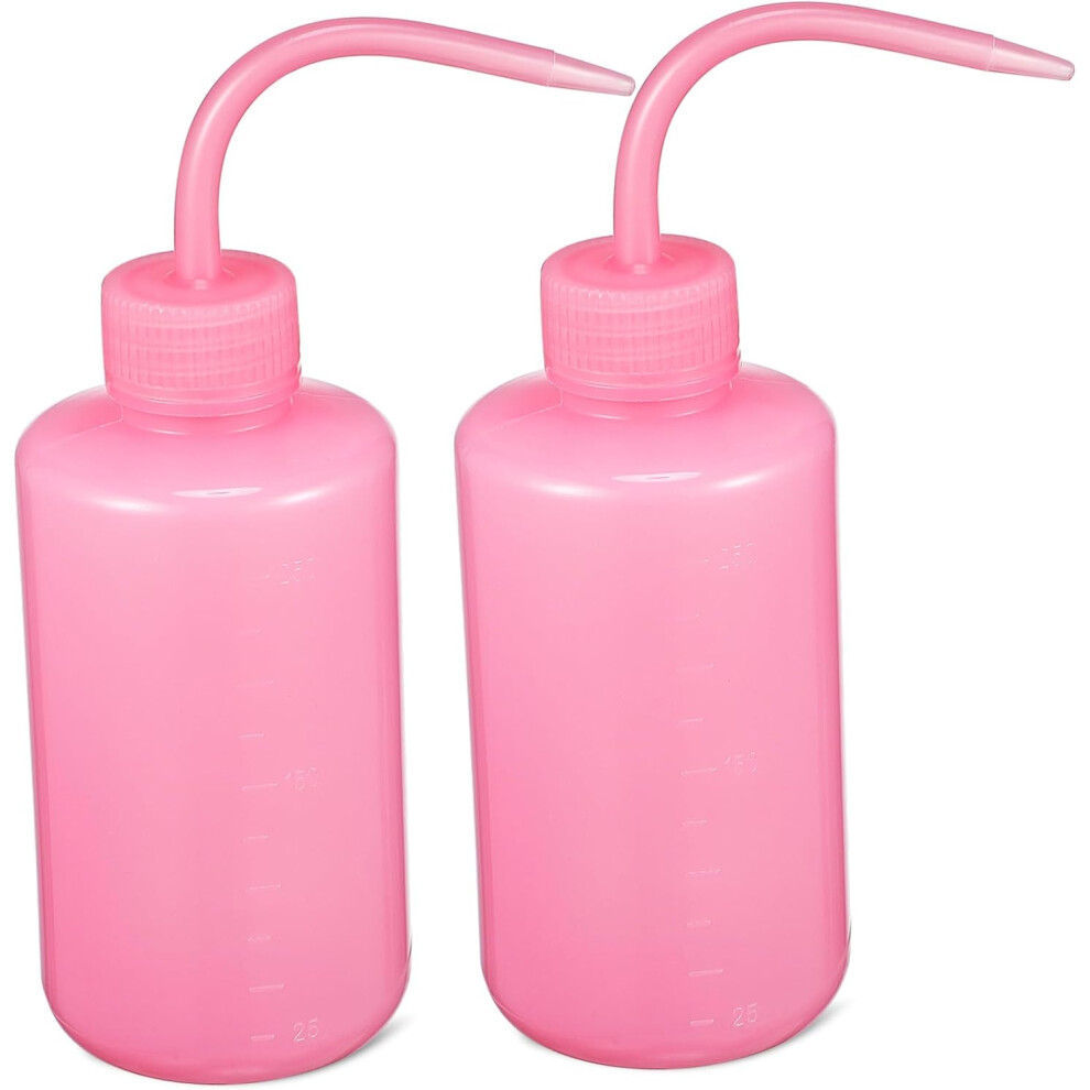Hkhbjs Eyelash Washing Bottles With Uniform Liquid Flow Pink 250Ml 2Pcs Plastic Squeeze Bottles Reusable