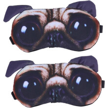 2 antifaces con diseño de dibujos animados para dormir, con forma de animal, ideales para usar durante la noche.
