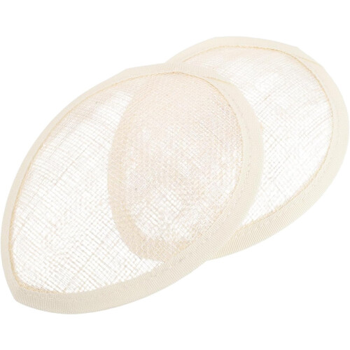 2 pezzi Base per cappello da donna in rete di lino a goccia, materiale Sinamay per cappelli e fascinator