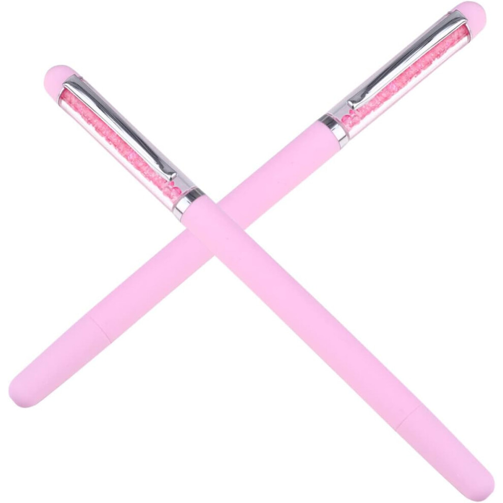 Hkhbjs Pink 2Pcs Nail Art Set Dotting Pen Rhinestones Picker For Learners Professionals