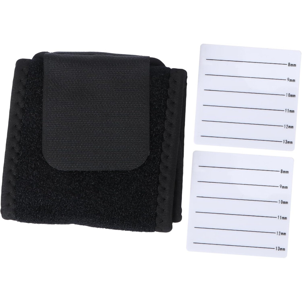 Hkhbjs Black 2Pcs Fake Eyelash Tray Strip Stand For Eyelash Extensions Hand Strap Plate