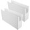 2pcs Desktop Document Organizer File Holder White Large Scrapbook Storage Box 1