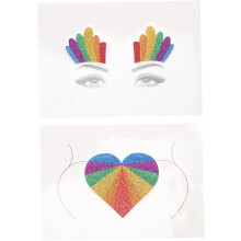 2 ks samolepek na obličej a tělo na Den hrdosti, bezpečné pro oslavy LGBTQ