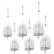 Ensemble de 6 cages d'amorçage en acier inoxydable pour la pêche à la carpe – Grande, moyenne et petite tailles