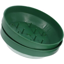 Lot de 2 plateaux ronds en plastique pour mousse florale, idéaux pour les compositions florales de mariage et autres fêtes.