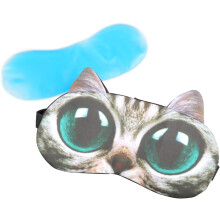 2 Stück Katzenmasken, Cartoon-Tier-Schlaf-Augenbinden, kühlende Augenmasken