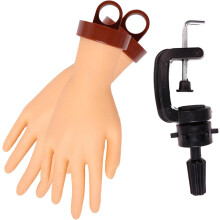 Realistic Nail Practice Hand Model Silicone Flexible Mannequin Desk Clamp Nail Art Supply