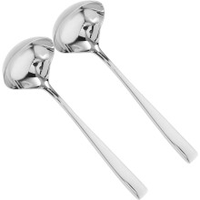 2 mestoli in acciaio inox con manico ergonomico per uso in cucina