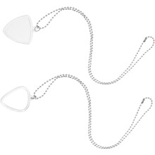 2er-Pack Gitarrenplektrum-Halter-Halskette mit Kunststoffhüllen zur praktischen Aufbewahrung und einfachen Mitnahme