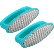 2 stuks roestvrijstalen voetvijlen, ergonomische vijlen voor het verwijderen van dode huidcellen en eelt, pedicuretool.