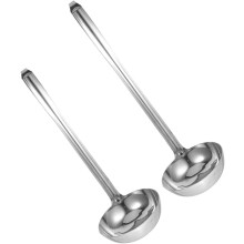 kleine Suppenkellen aus Edelstahl zum Servieren von Soßen und Bratensoßen, 14,2 cm (5,6 Zoll) polierte Küchenutensilien