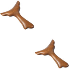 2pcs Wooden Face Massager Tool Mermaid Tail Shaped Guasha Massage Scraper