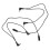 2 stk. gitarskjermkabler for patchkabler for gitarpedaler med effektiv dobbel tilkobling 1