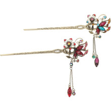 2 horquillas vintage con forma de mariposa, palillos retro únicos para peinados elegantes.