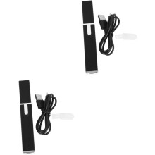 2 stk. USB nesehårtrimmer ørenesehårklipper for menn ansiktsfjerner dobbeltkantet klipperhode fjerning klipper