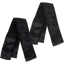 2 Stück Satin-Perückenband, vorderes Perücken-Haarband, schwarzes langes Kopftuch, rutschfest, freihändiges Haaraccessoire