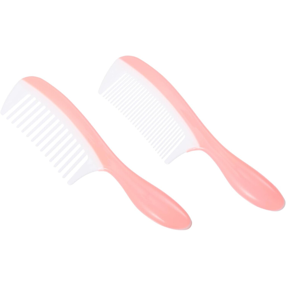 Hkhbjs Unisex 2Pcs Plastic Hair Detangling Comb Household Wide Tooth Comb For Curly Hair Fine Teeth For Straight Styling