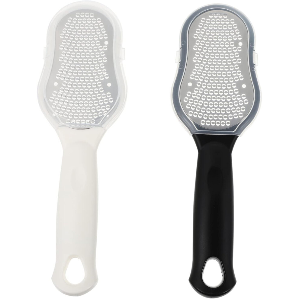 Hkhbjs 2Pcs Stainless Steel Foot File Pedicure Callus Remover Foot Trimmer Lids For Dead Skin Removal For Home Spa Use