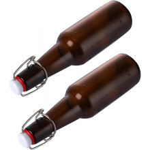 Ensemble de 2 bouteilles pratiques à boucle, bouteilles en verre étanches pour la maison avec une bonne fermeture hermétique