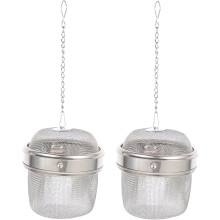 2 Stück Edelstahl-Schmuckwaschkorb, Uhrenreinigungskorb, Silber