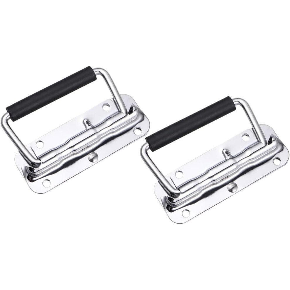 2Pcs Replacement Suitcase Handles Spring Loaded Folding Handle For Luggage Cabinet Box Rubber 5455468328220