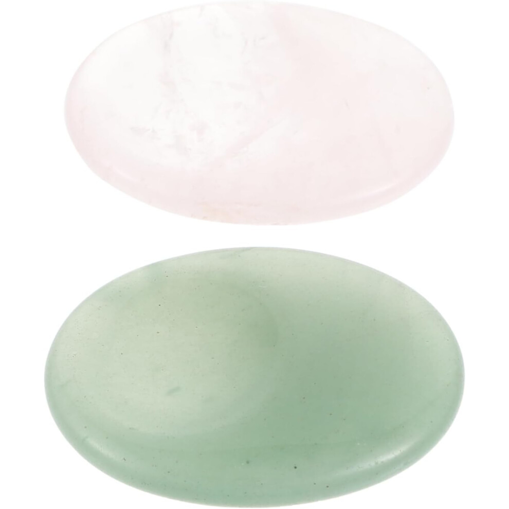 Hkhbjs Green 2Pcs Facial Massage Stone Jade Scraping Board Facial Beauty Gua Sha Massager Tool