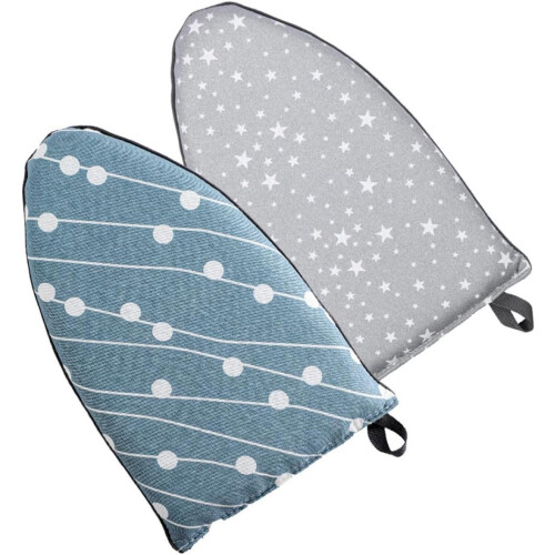 2pcs Mini Ironing Plate Handheld Ironing Board Space-Saving Foldable Polyester Mesh Sponge Travel Home Use