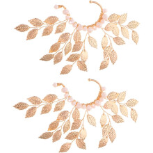 2er-Pack Ohrklemmen in Blattform, verstellbar, kein Piercing erforderlich, kletternd, auffälliger Statement-Schmuck für Halloween- und Elfenpartys