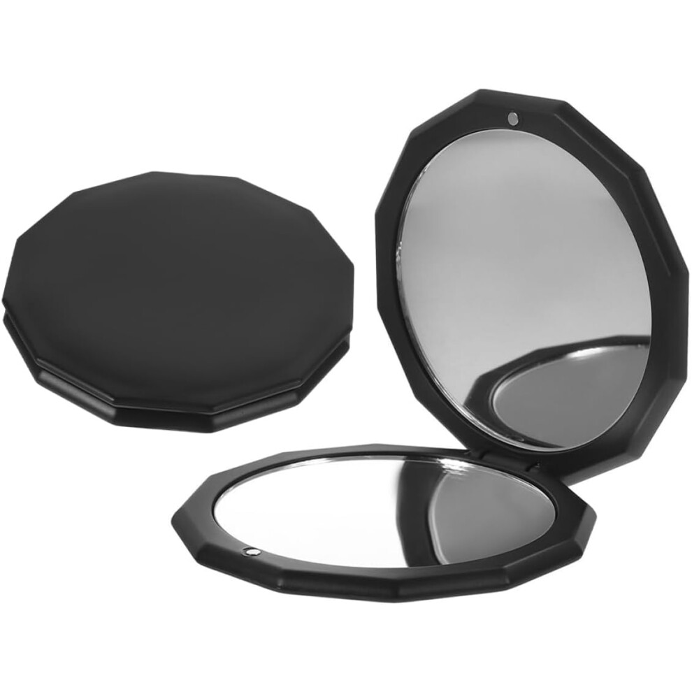 Hkhbjs 2Pcs Foldable Compact Makeup Mirror With Dual Sided Magnification Stylish Portable Mirror
