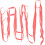 2 corde elastiche rosse per saltare, 5 m, spesse e allargate, in gomma. 1