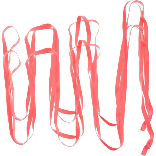 2 Stück rotes elastisches Springseil, 5 m, verdicktes, verbreitertes Gummiband-Springseil