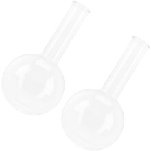 Lot de 2 flacons à fond rond en verre, matériel de laboratoire pour expériences