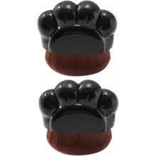 2pcs Cat Paw Shaped Makeup Brush Sunscreen Applicator Foundation Liquid Brush for Face Concealer Travel Use